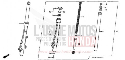 FOURCHETTE AVANT ANF1257 de 2007